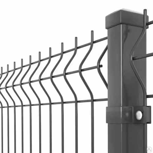 lattice fence China direct galvanized zinc steel curved welded wire mesh fence steel wire mesh fence panel gray