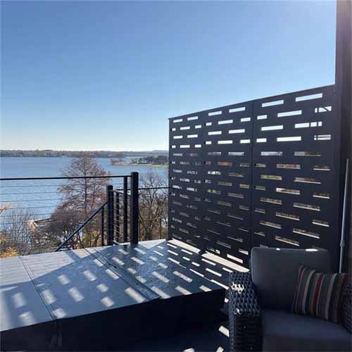 Laser Cut Decorative Outdoor Garden Privacy Art Metal Screens Panels Corten Steel Garden Screen