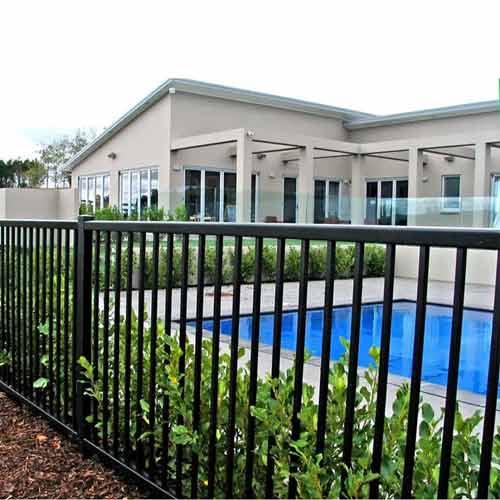 Residential Galvanized Iron Railings Garden Trellis Wrought Iron Steel Fence Panel with Spear