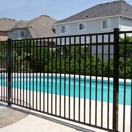 Outdoor stainless steel pool balcony tempered glass steel fence panel security rail fencing swimming pool fence steel